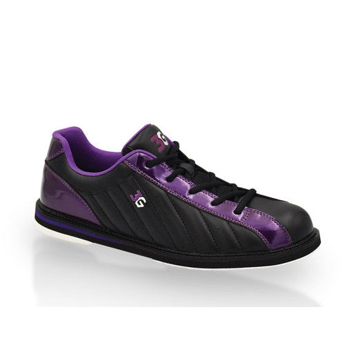 Kicks Black Metallic Purple Unisex Bowling Shoes - Comfortable & Durable for Men & Women - Perfect for League Play, Casual Bowling & Arcade Fun
