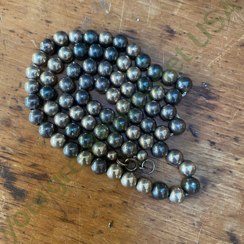 Elegant Sterling Silver Pearl Necklace with Stunning Patina - 25.5 Inch Length for Women | Perfect for Weddings, Parties & Special Occasions