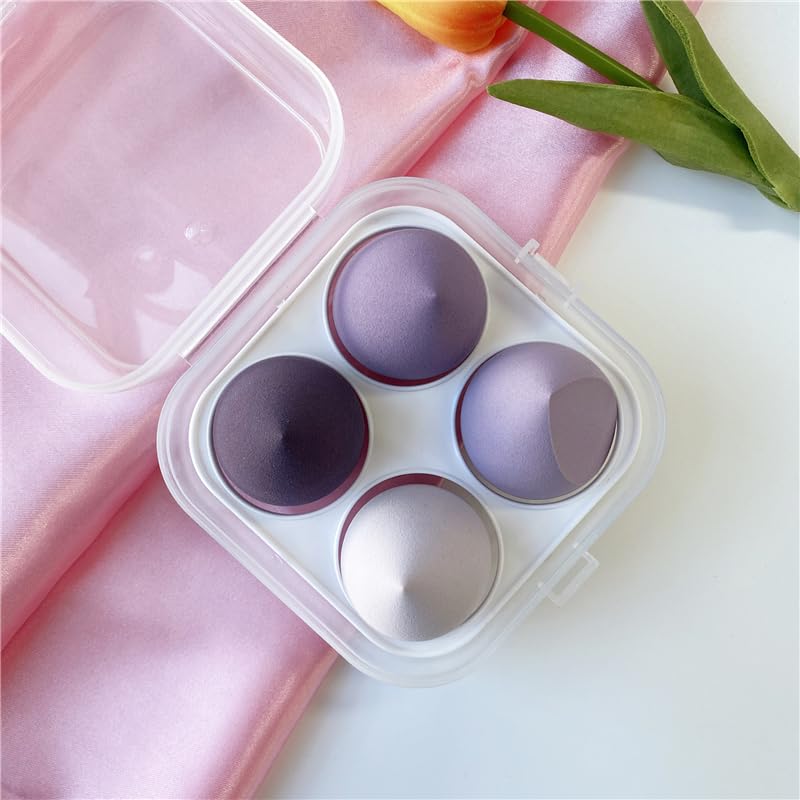 BELLA HARARO 4-in-1 Elastic Soft Makeup Sponge - Beauty Blender with Storage Box for Foundation, Concealer, Powder & Cream - Perfect for Daily Makeup & Professional Use