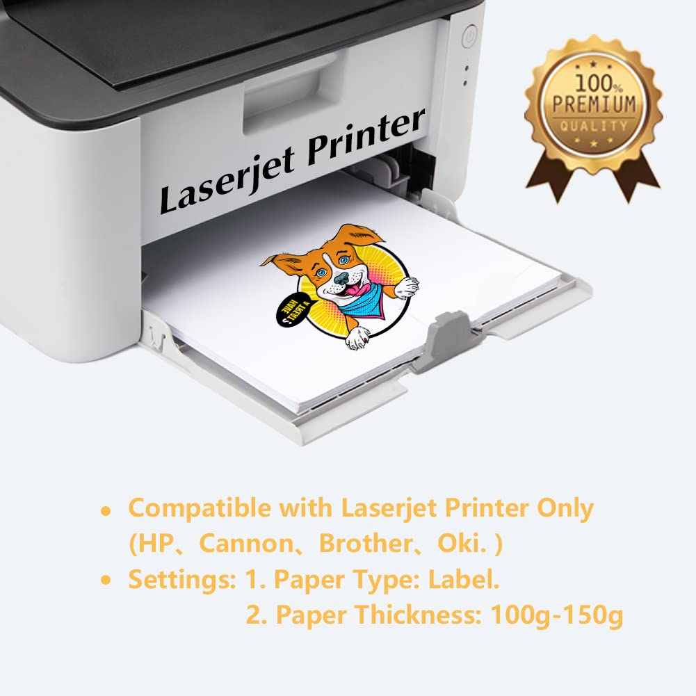 TransOurDream Laser Printer Heat Transfer Paper - 20 Sheets, 8.5x11 Inches, Laser 1.0 - Printable HTV Vinyl for T-Shirts & Light Fabrics - DIY Custom Apparel, Iron-On Transfers for Crafts & Personalized Gifts (TRANS-LAS1-L-20)