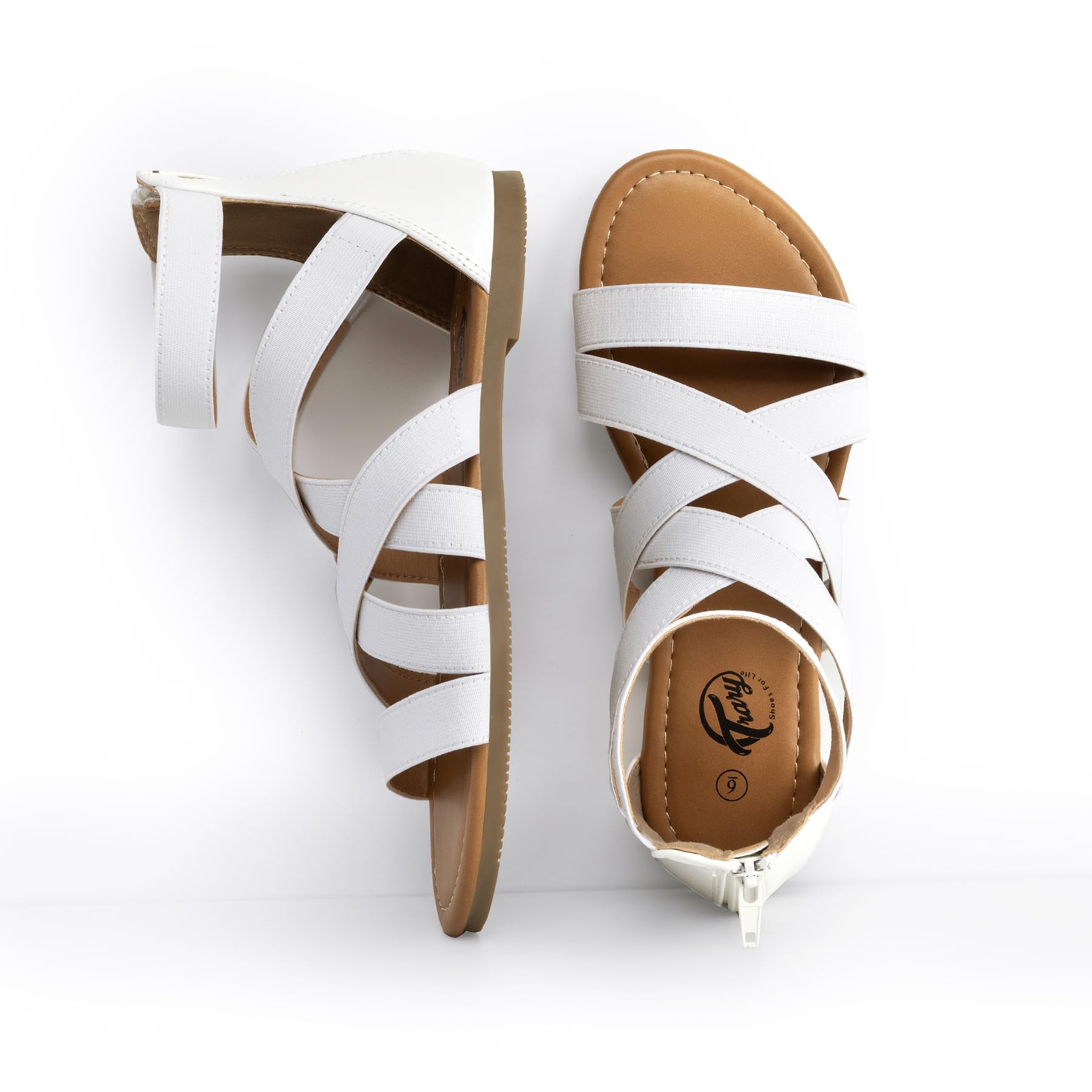 Women's Gladiator Sandals - Comfortable Flat Dressy Summer Beach Sandals for Wide Feet | Perfect for Outdoor, Vacation, and Casual Wear