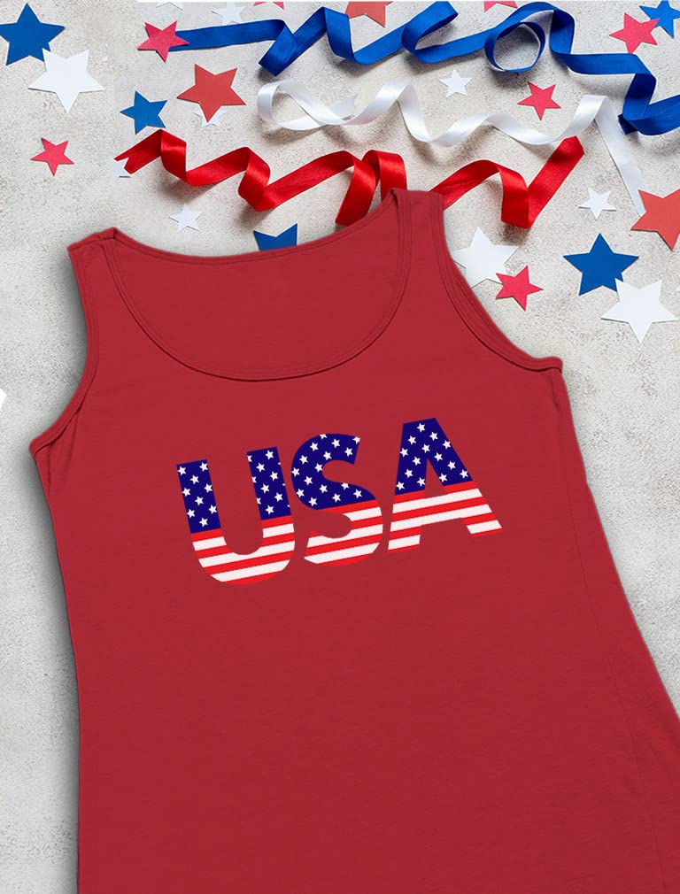 USA Flag Patriotic Men's Tank Top - 4th of July Independence Day Gift for BBQ, Beach & Summer Outings