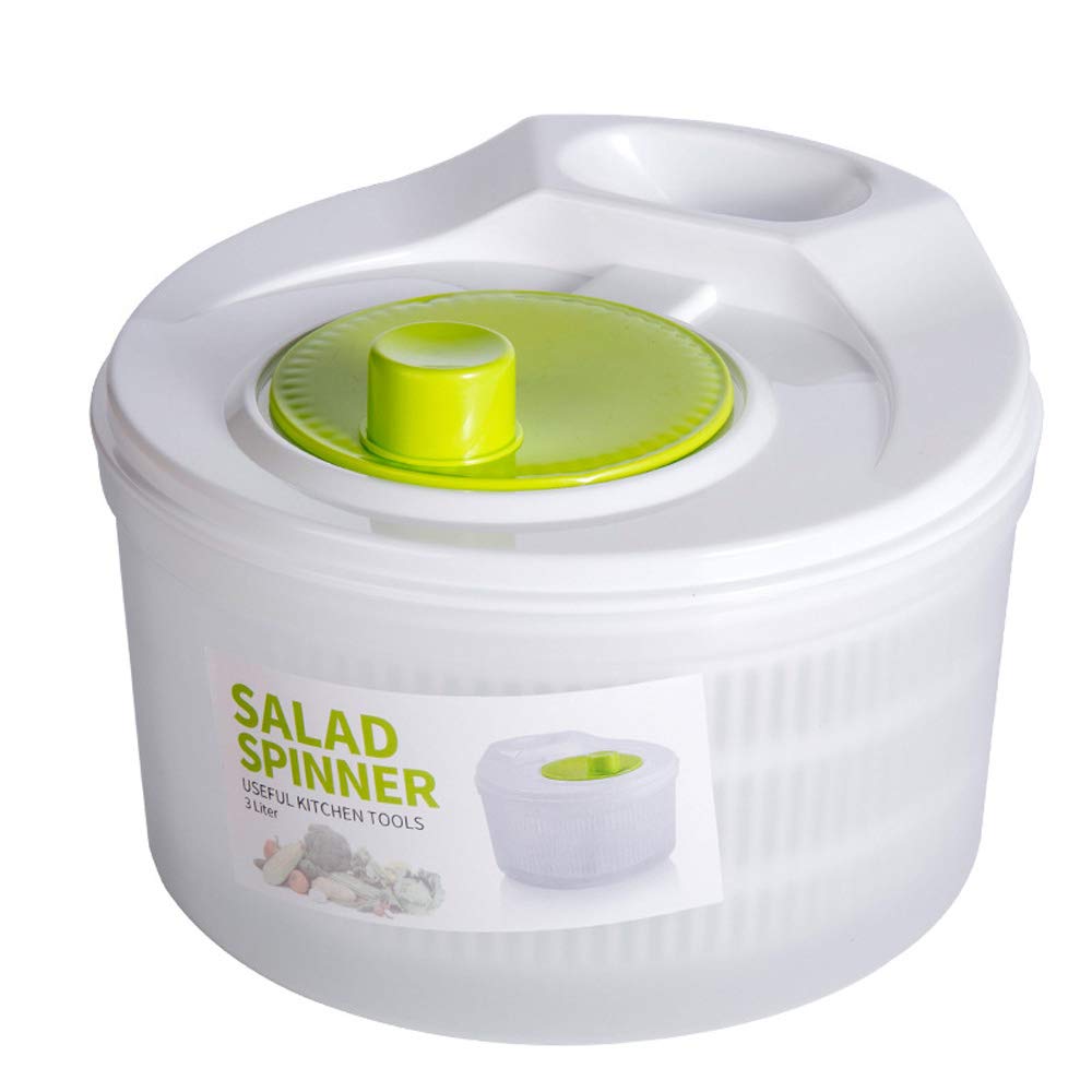 NKLC Salad Spinner - Large Capacity Vegetable & Fruit Washer with Stainless Steel Basket, Lettuce Dryer and Colander - Perfect for Washing Berries, Greens and Meal Prep - Ideal for Kitchen, Restaurants & Healthy Eating
