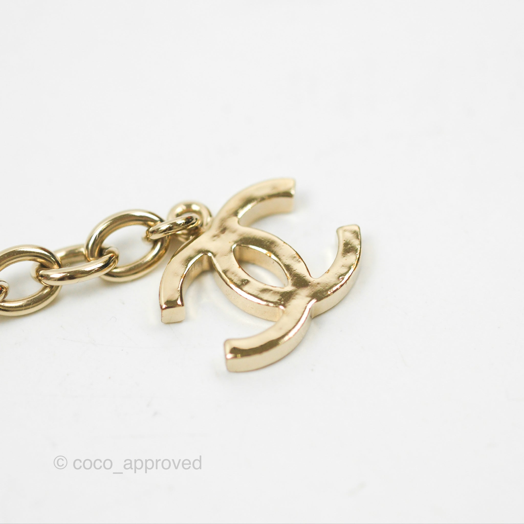 Chanel CC Heart Padlock Charms Chain Bracelet in Gold Tone - Elegant 22B Collection for Women | Perfect for Date Night, Parties & Special Occasions