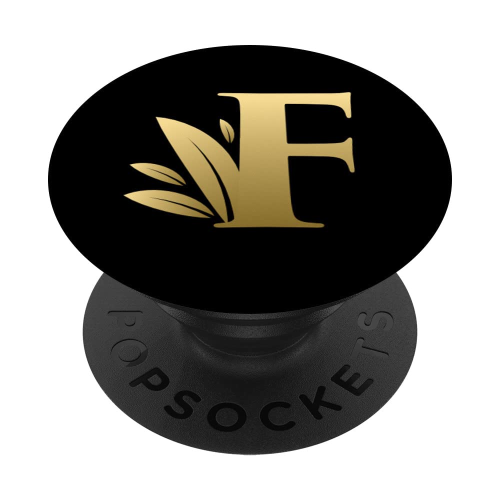 Initial F Letter Floral Rose PopSockets Swappable PopGrip - Custom Phone Grip Stand for iPhone Samsung - Perfect Gift for Women Girls, Ideal for Home Office Travel Use
