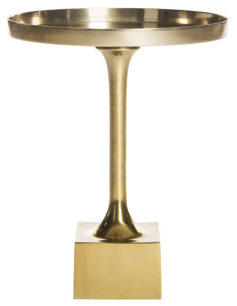 Safavieh Home Collection Corvus Antique Brass Round Side Table - Vintage Accent Table for Living Room, Bedroom & Office Decor - Perfect for Coffee Table, Nightstand or End Table