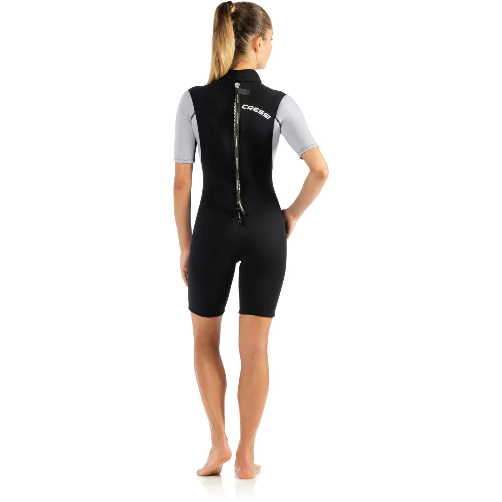 Cressi Med X 2.5mm Women's Wetsuit - Black & White Scuba Diving & Snorkeling Gear for Warm Water Adventures