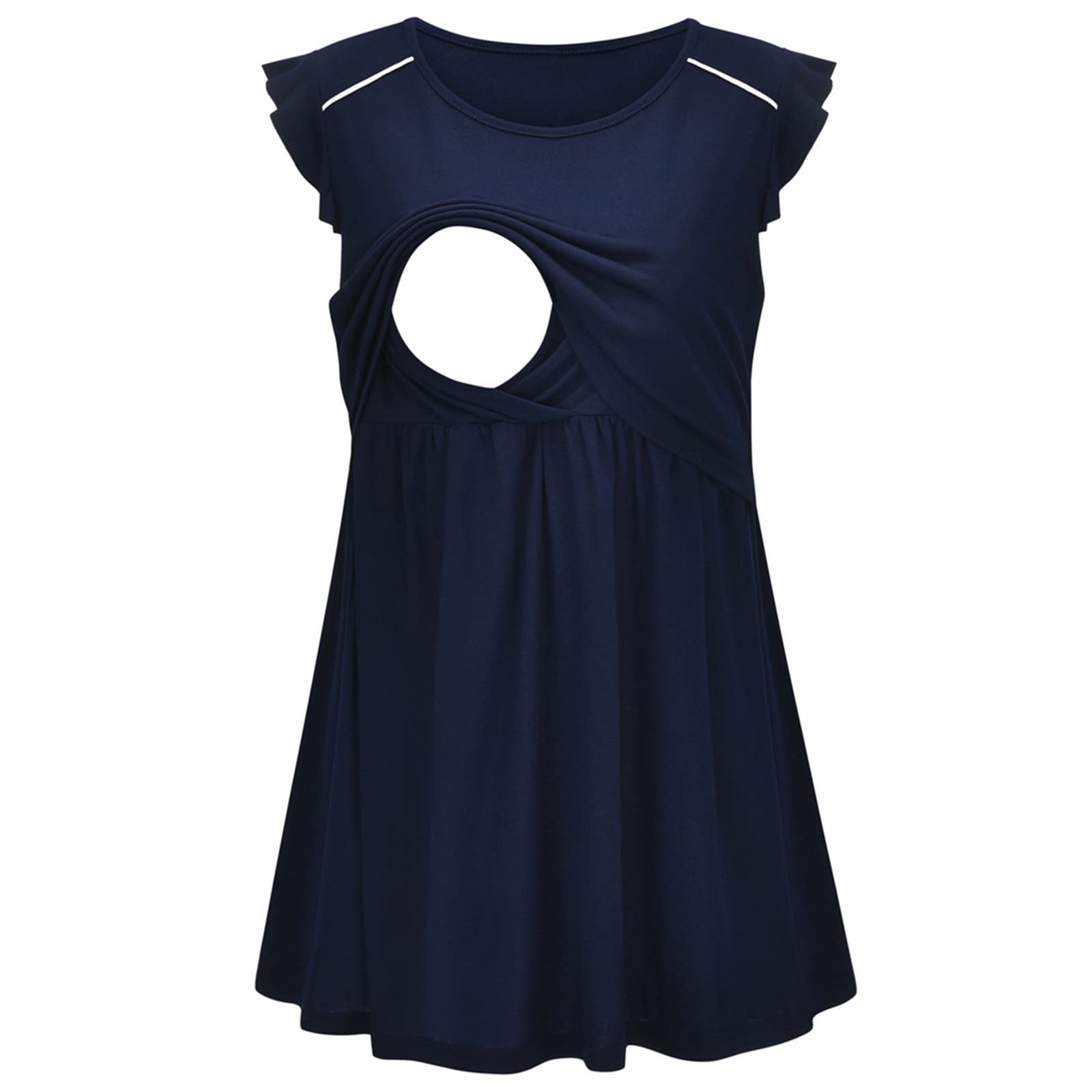 Comfortable Maternity Tops for Women - Breathable Summer Short Sleeve Pregnancy Shirts | Perfect for Casual Wear & Maternity Photos