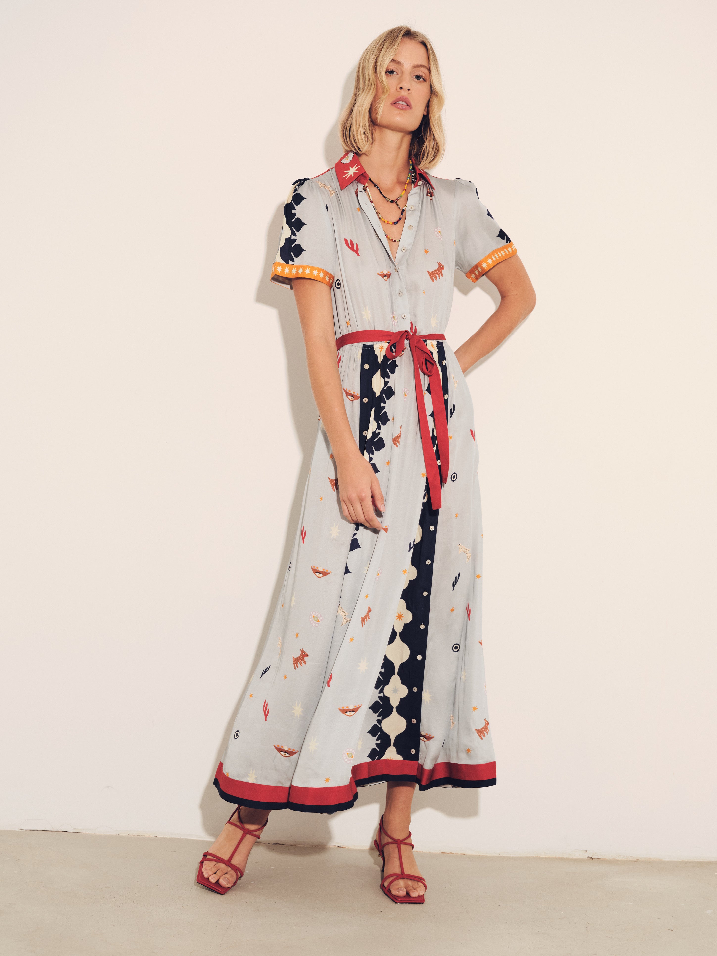 Julietta Dress - Elegant Women's Floral Midi Dress for Casual Wear, Date Night & Special Occasions