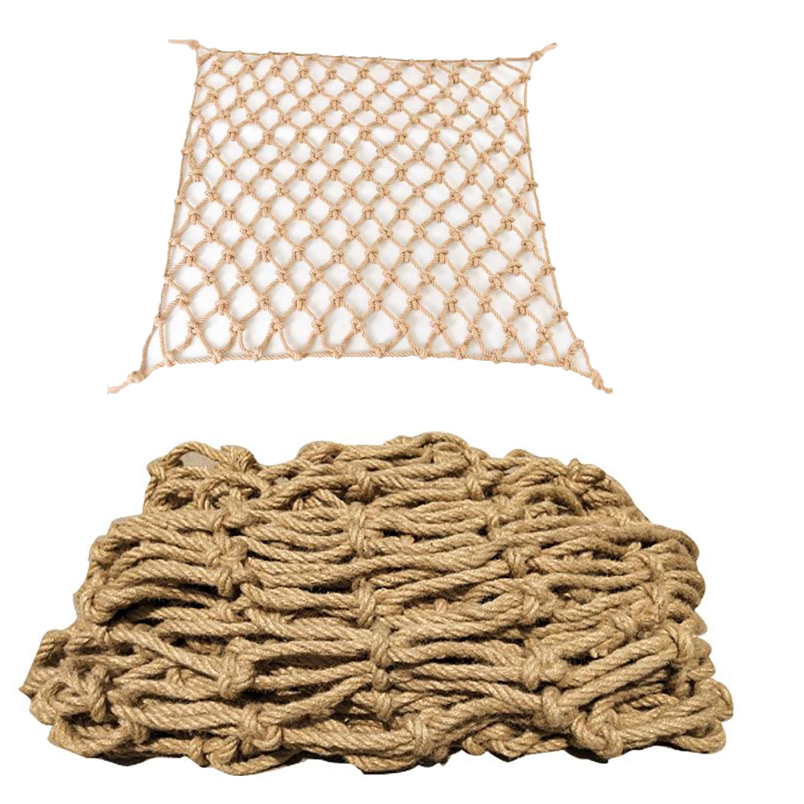 Child Safety Climbing Net - 6mm Hemp Rope Net with 10cm Mesh - Anti-Fall Stair & Fence Protection - Decorative Ceiling Net & Hammock Support - Perfect for Playgrounds, Treehouses, and Indoor Safety Barriers