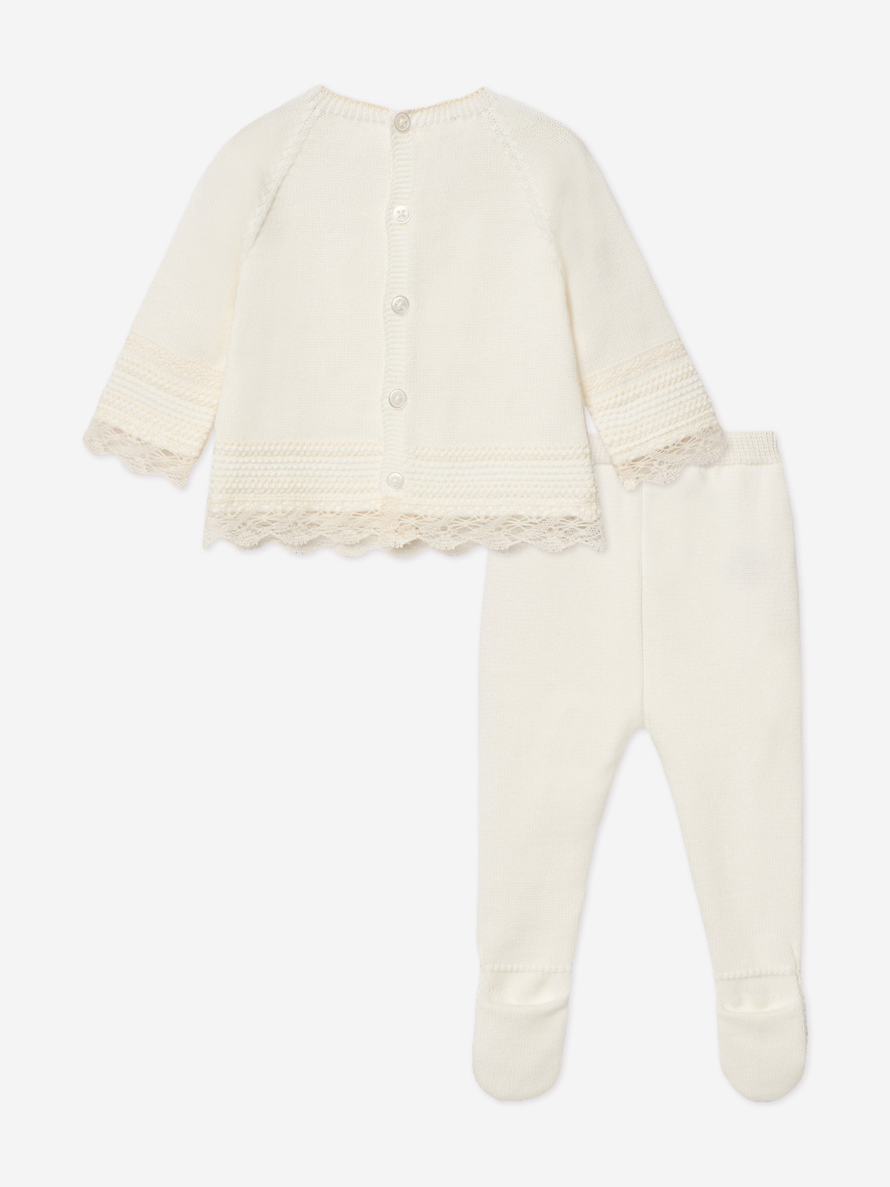 Ivory Baby 2-Piece Outfit Set - Soft Cotton Romper & Hat for Newborns | Perfect for Photo Shoots, Christenings & Special Occasions