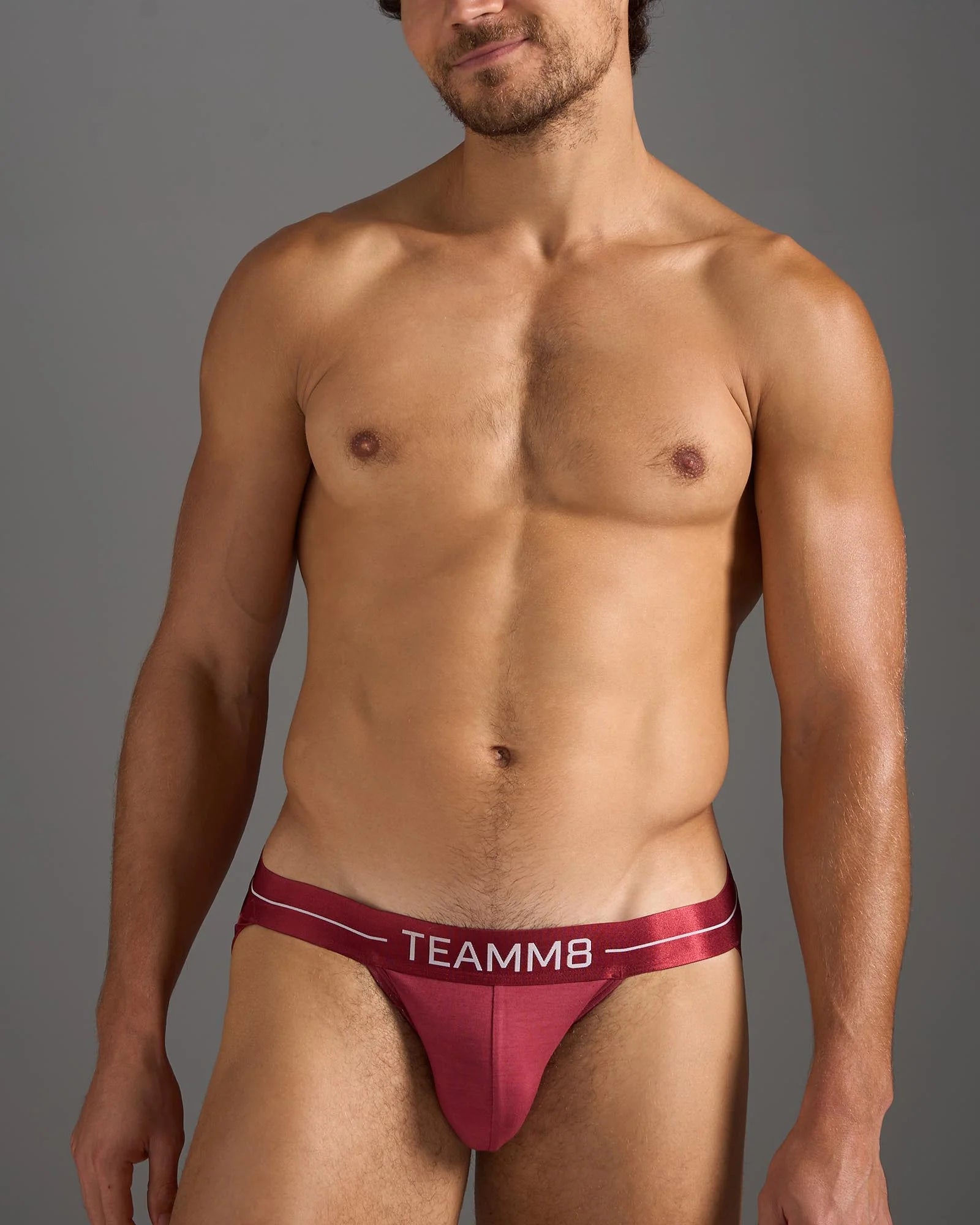 Teamm8 Icon Jockstrap - Modal Fabric, Dusty Red - Comfortable & Supportive for Sports & Workouts