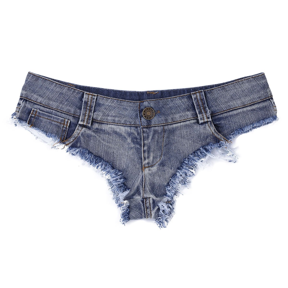 iiniim Women's Low Rise Mini Denim Shorts - Stretchy Cheeky Jean Shorts for Summer | Perfect for Beach, Pool Party & Casual Outfits
