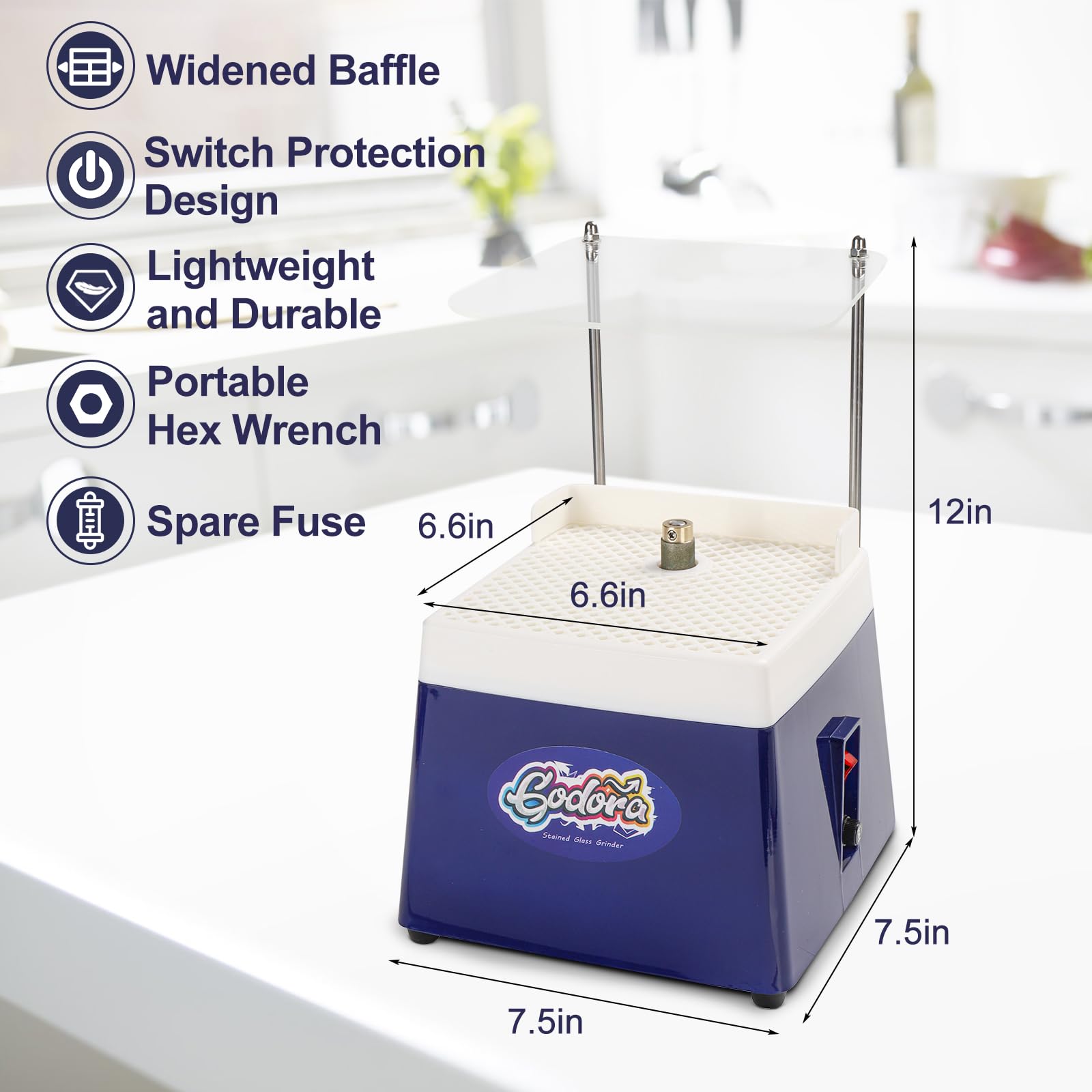 Professional Stained Glass Grinder Kit with 5/8