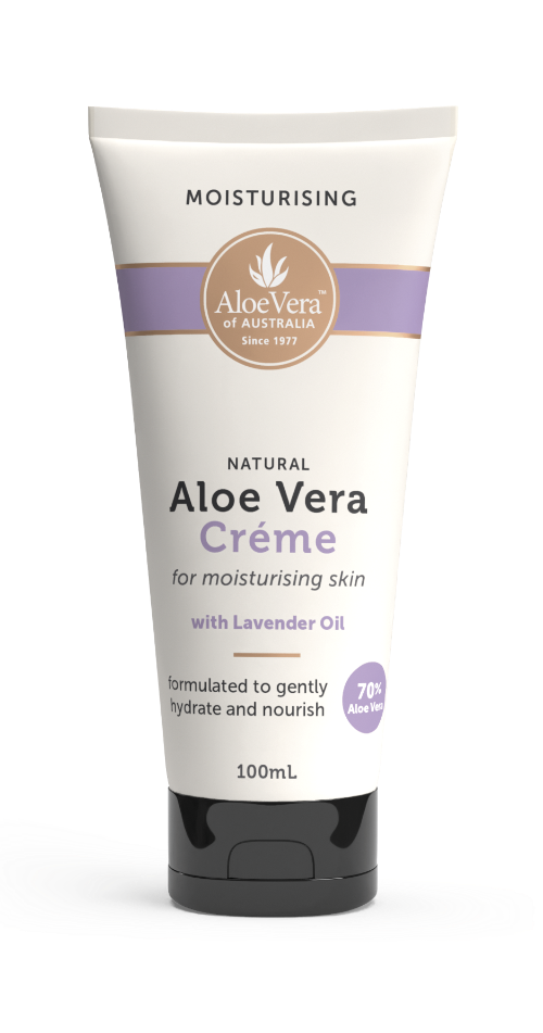 Australian Aloe Vera Cream 70% - 125ml for Hydrating & Soothing Dry Skin - Perfect for Sunburn Relief & Daily Moisturizing