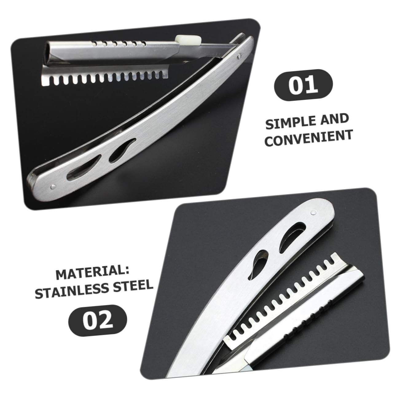 Premium Stainless Steel Razor Holder for Men - Barber Shaving Blade Organizer - Perfect for Home Grooming, Salon Use & Travel Accessories