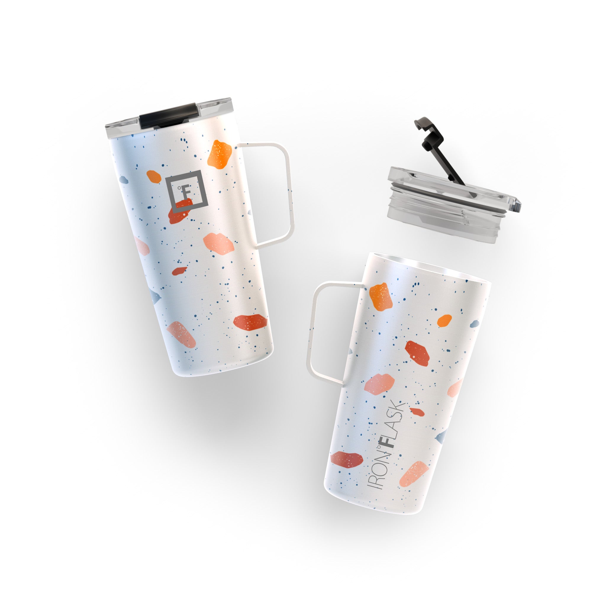 16 Oz Grip Coffee Mug - Insulated Travel Mug with Non-Slip Handle, Perfect for Hot & Cold Drinks - Ideal for Office, Commuting, Camping and Outdoor Activities
