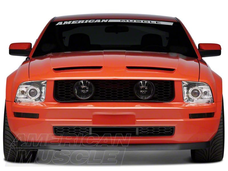 GT Style Pony Delete Grille with Fog Lights for 2005-2009 Ford Mustang V6 | Upgrade Front Grille for Enhanced Style & Airflow | Perfect for Car Shows & Performance Upgrades