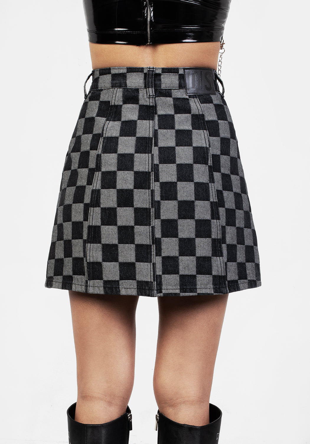 KERB A-Line Denim Mini Skirt for Women - High Waisted Stretch Jeans Skirt - Trendy Fashion Outfit for Casual Wear, Party & Date Night