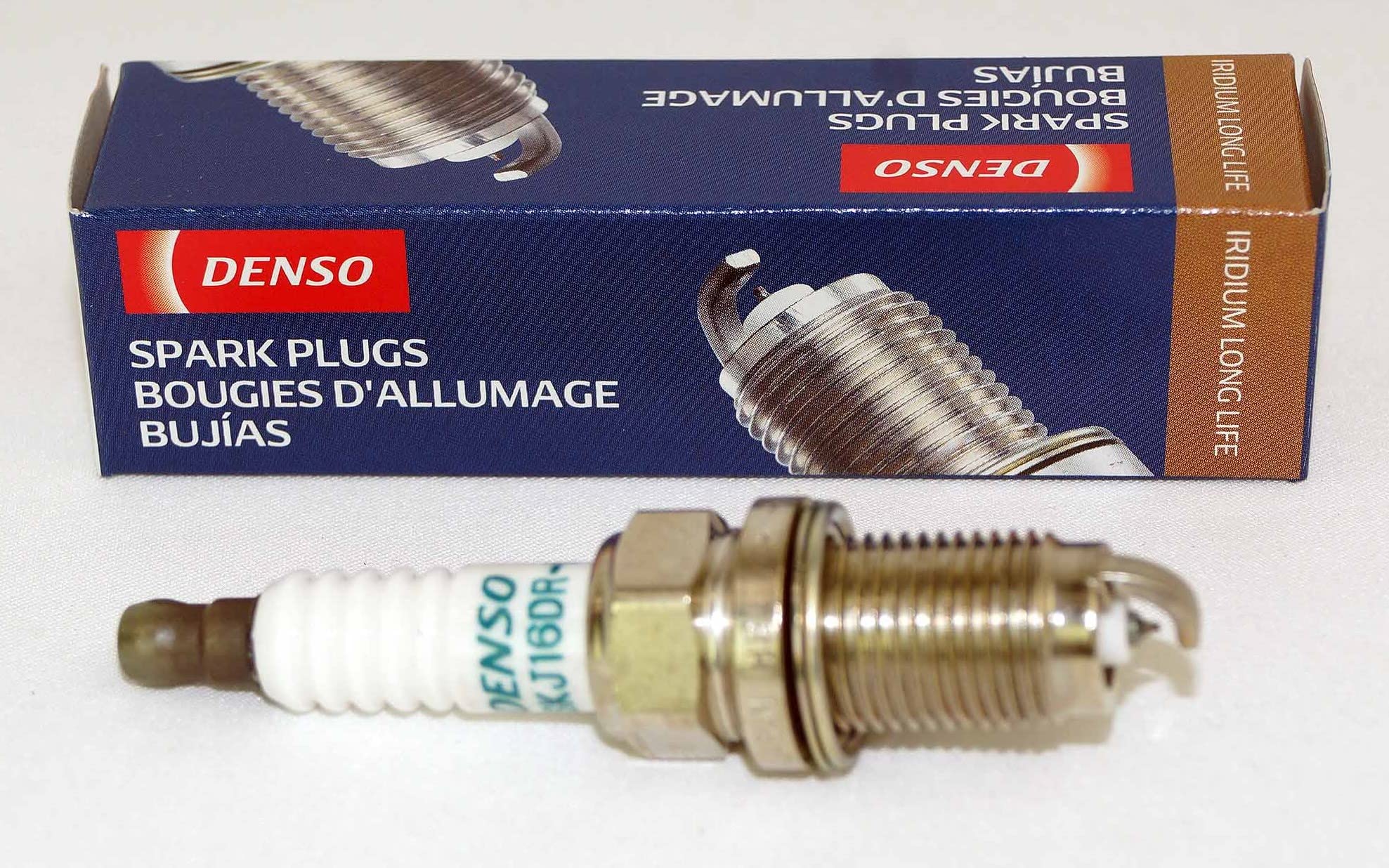 DENSO 3422 Iridium Long Life Spark Plugs (6 Pack) - SKJ16DR-M11 - High Performance Spark Plugs for Cars, Trucks & SUVs - Improved Fuel Efficiency & Engine Performance - Perfect for Daily Driving & Long Road Trips
