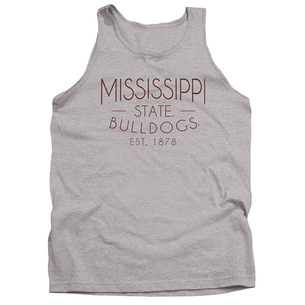 Official Mississippi State Bulldogs Unisex Tank Top - Athletic Heather, Large - Perfect for Game Day, Workouts & Casual Wear