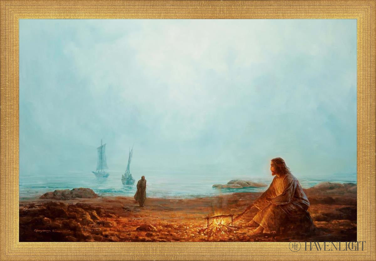 By The Shore By Yongsung Kim - Beautiful Coastal Wall Art for Beach House Decor, Living Room & Bedroom - Ocean Sunset Painting for Home & Office