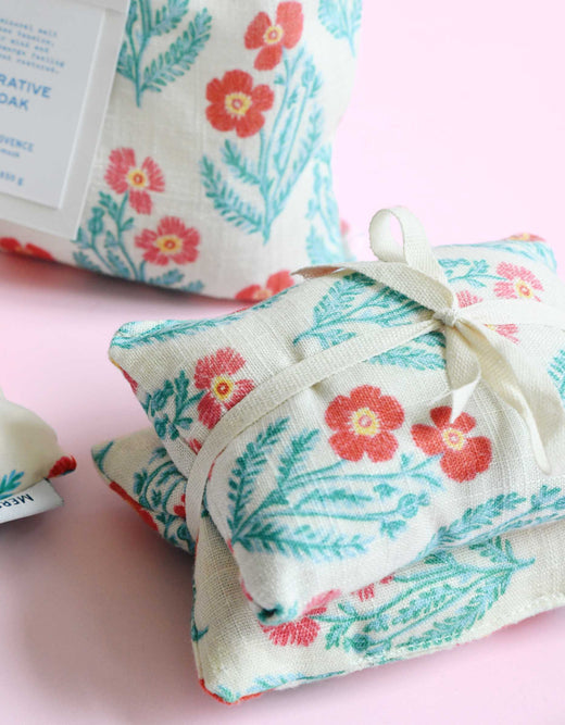 Block Print Poppy Collection - Handmade Cotton Fabric with Floral Design for Home Decor, Clothing & Accessories | Perfect for Boho Style, DIY Crafts & Gift Giving
