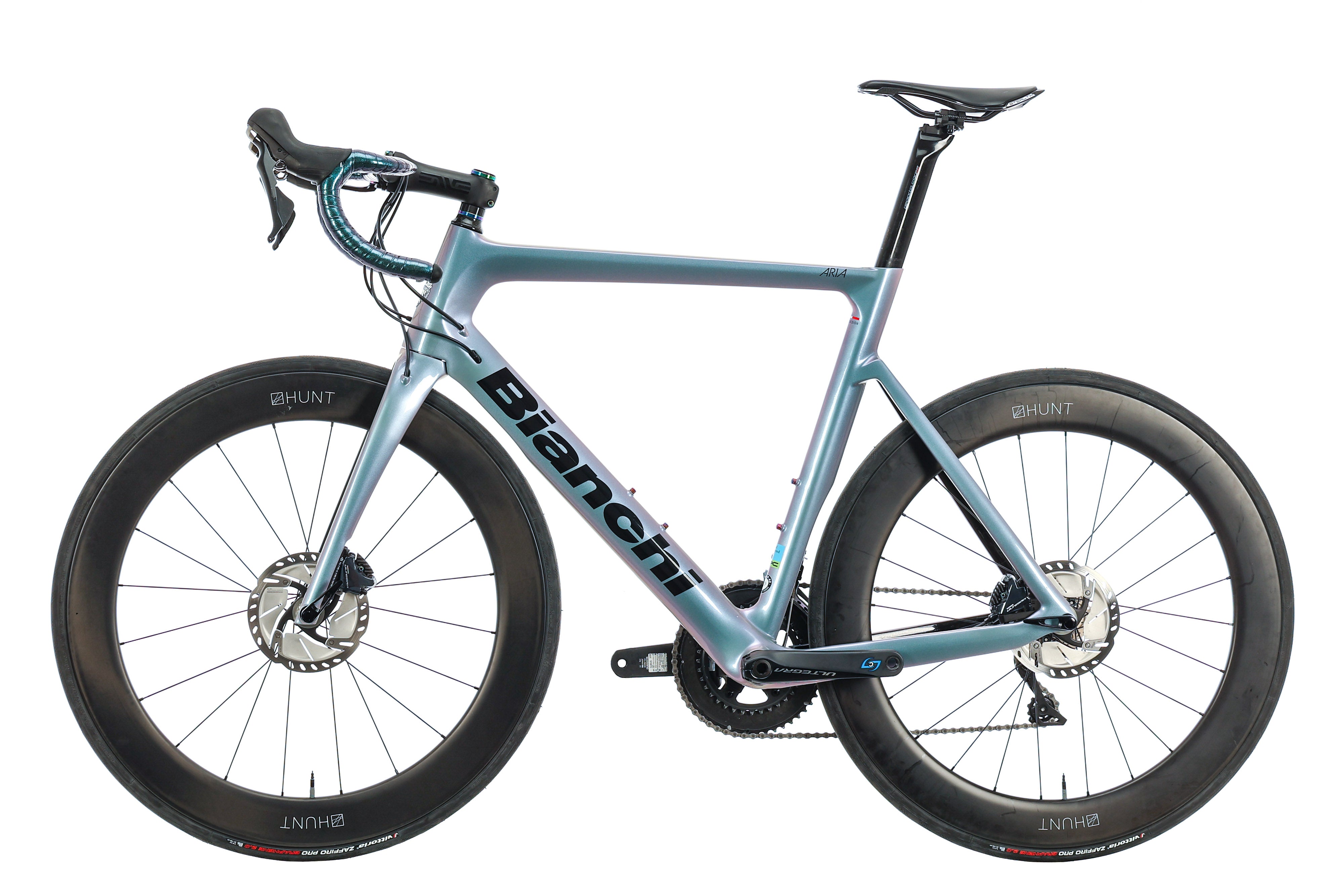 Bianchi Aria Disc Ultegra Road Bike 2021 - 59cm Carbon Frame, Shimano Ultegra Groupset - Perfect for Racing, Endurance Riding & Long-Distance Cycling