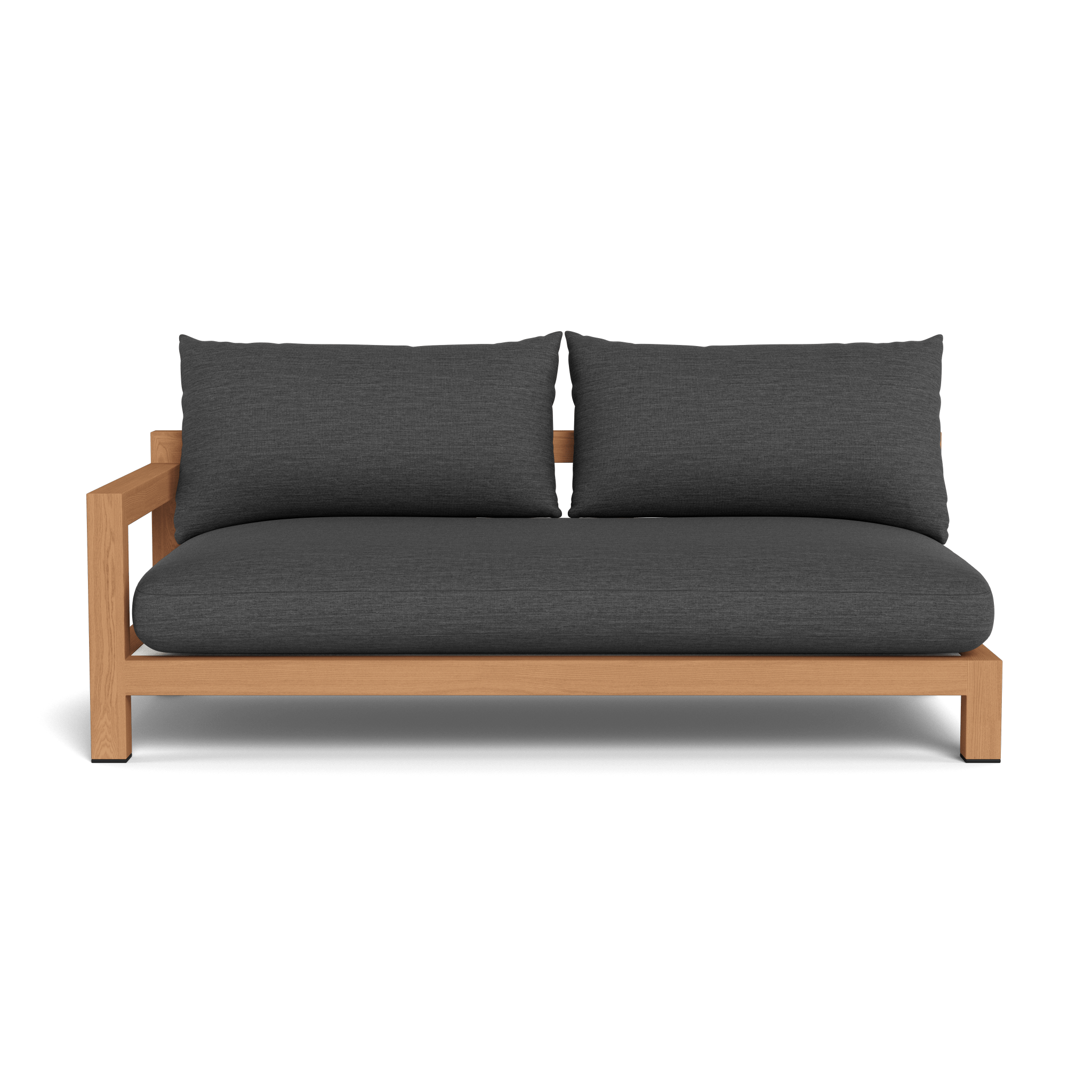 Pacific Teak 2-Seater Outdoor Patio Chair with Single Armrest - Perfect for Poolside, Garden, and Backyard Relaxation