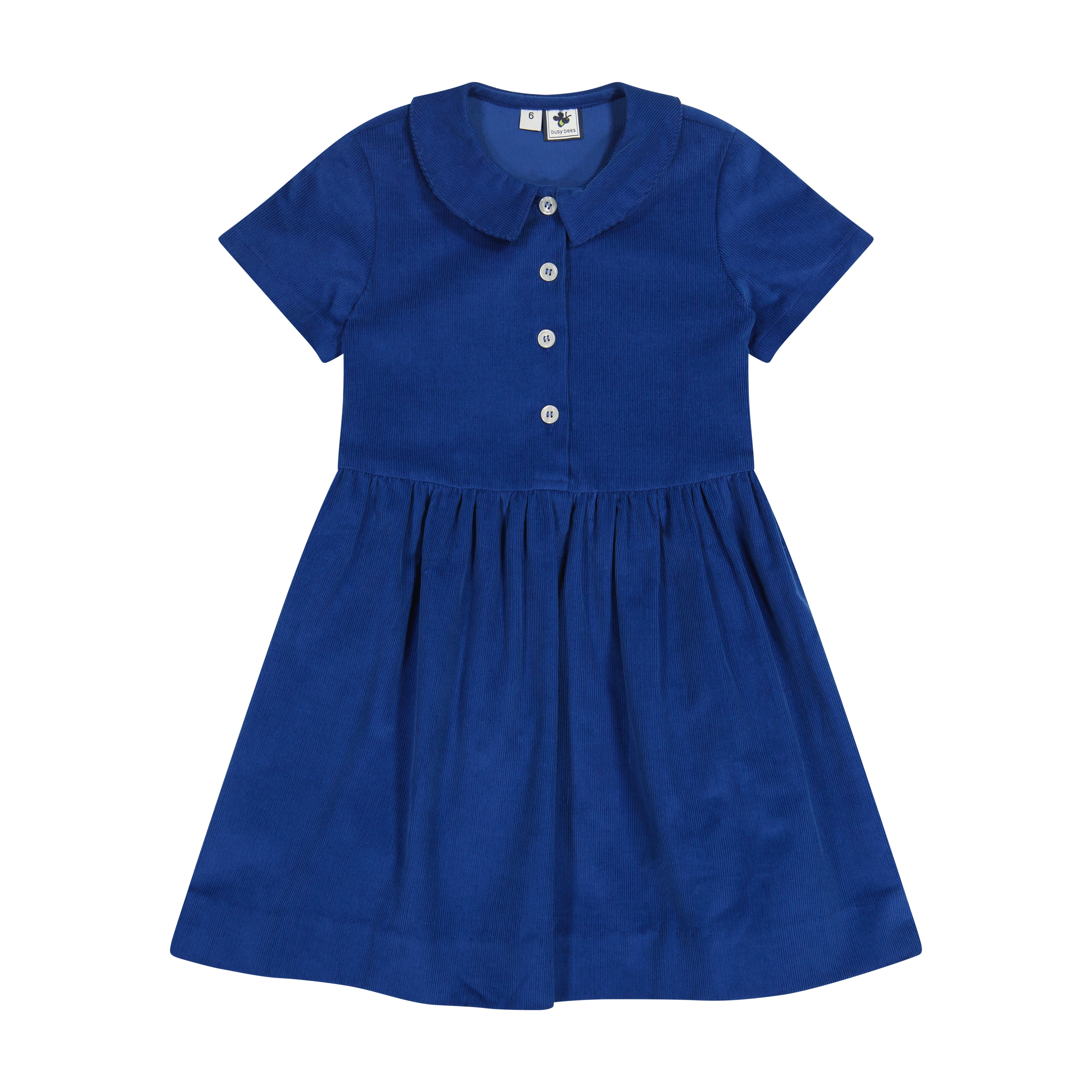 Charlotte Point Collar Dress - Royal Blue Corduroy Women's Vintage Style Dress for Fall & Winter | Perfect for Office, Date Night & Holiday Parties