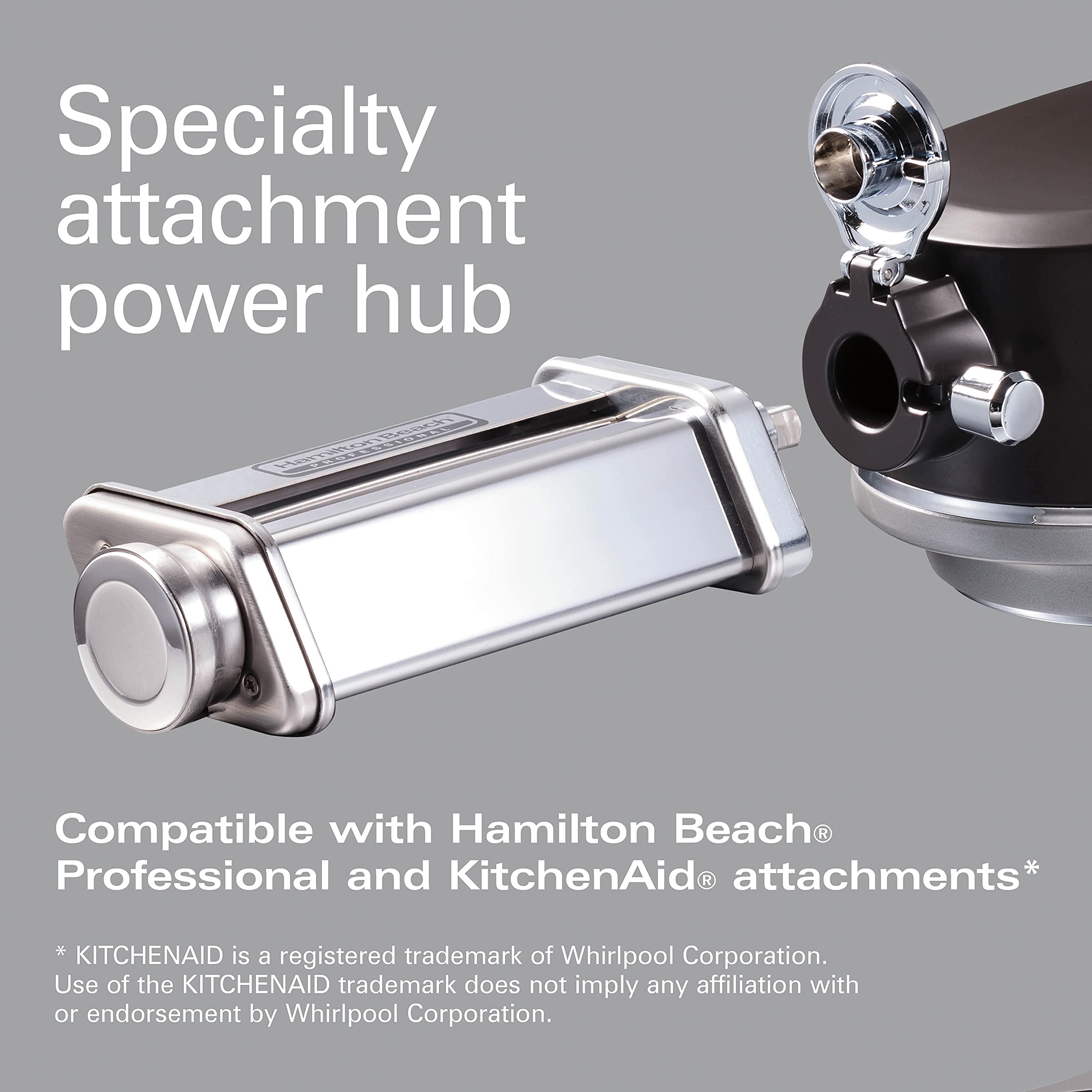 Hamilton Beach Professional 5 Quart All-Metal Stand Mixer - 12 Speed Settings with Flat Beater, Dough Hook & Whisk - Heavy Duty Kitchen Mixer for Baking Bread, Cakes & Cookies - Perfect for Home Bakers & Professional Chefs