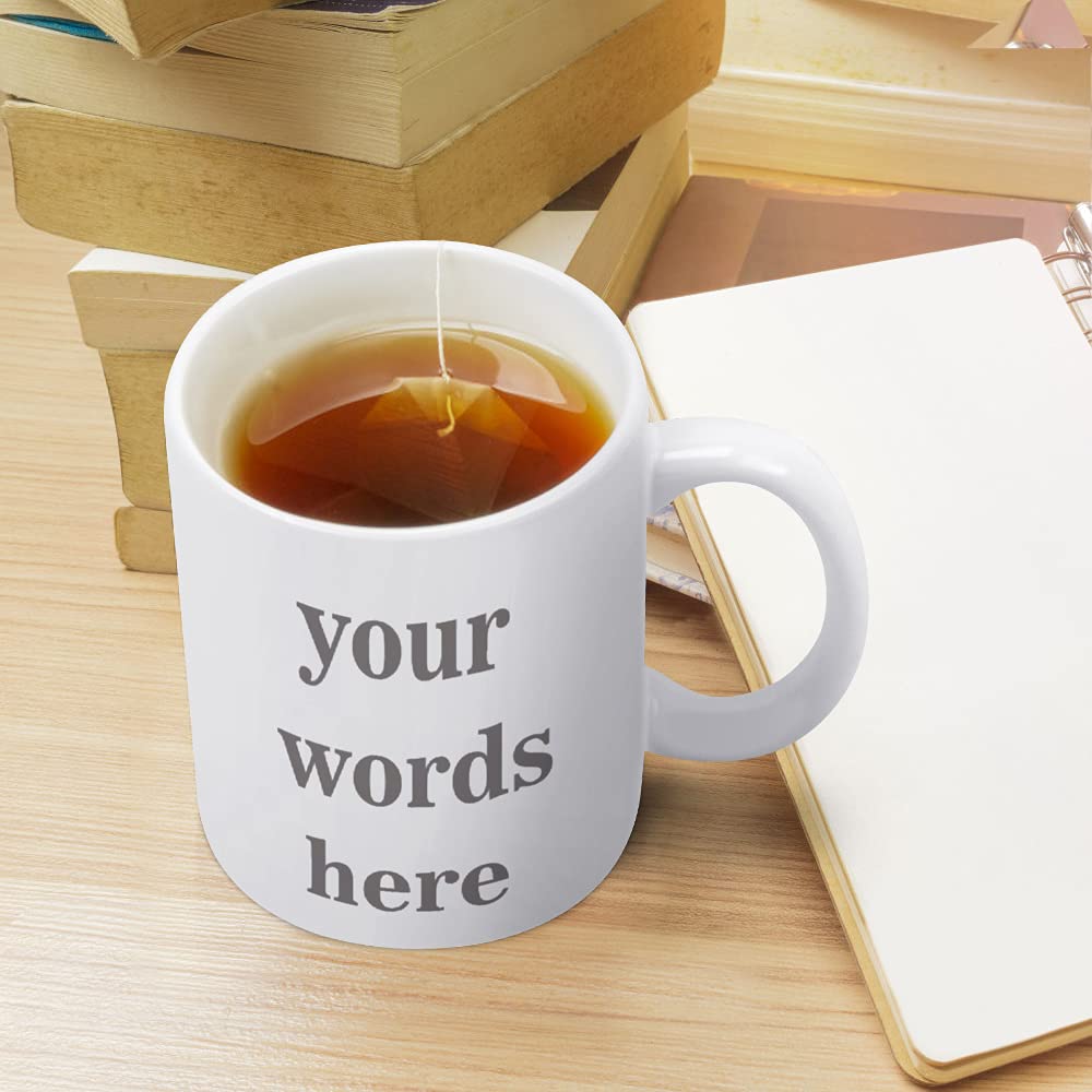 Personalized Coffee Mug - Custom 11oz Coffee Cup for Men & Women - Engraved Ceramic Travel Mug for Office, Home & Gifts