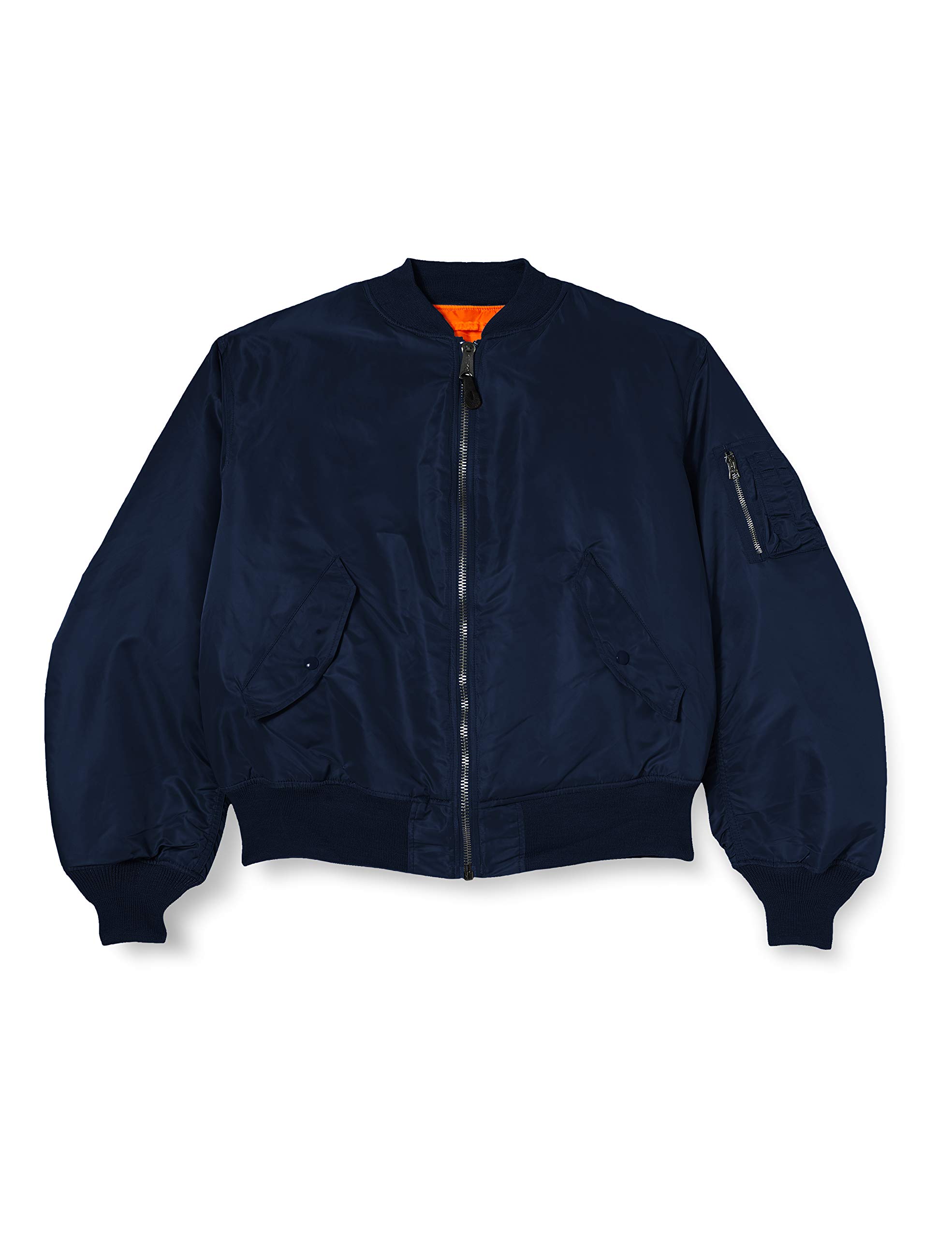 Alpha Industries MA-1 Bomber Jacket - Men's XL Flight Jacket in Replica Blue | Military Style Outerwear for Casual Wear & Street Fashion