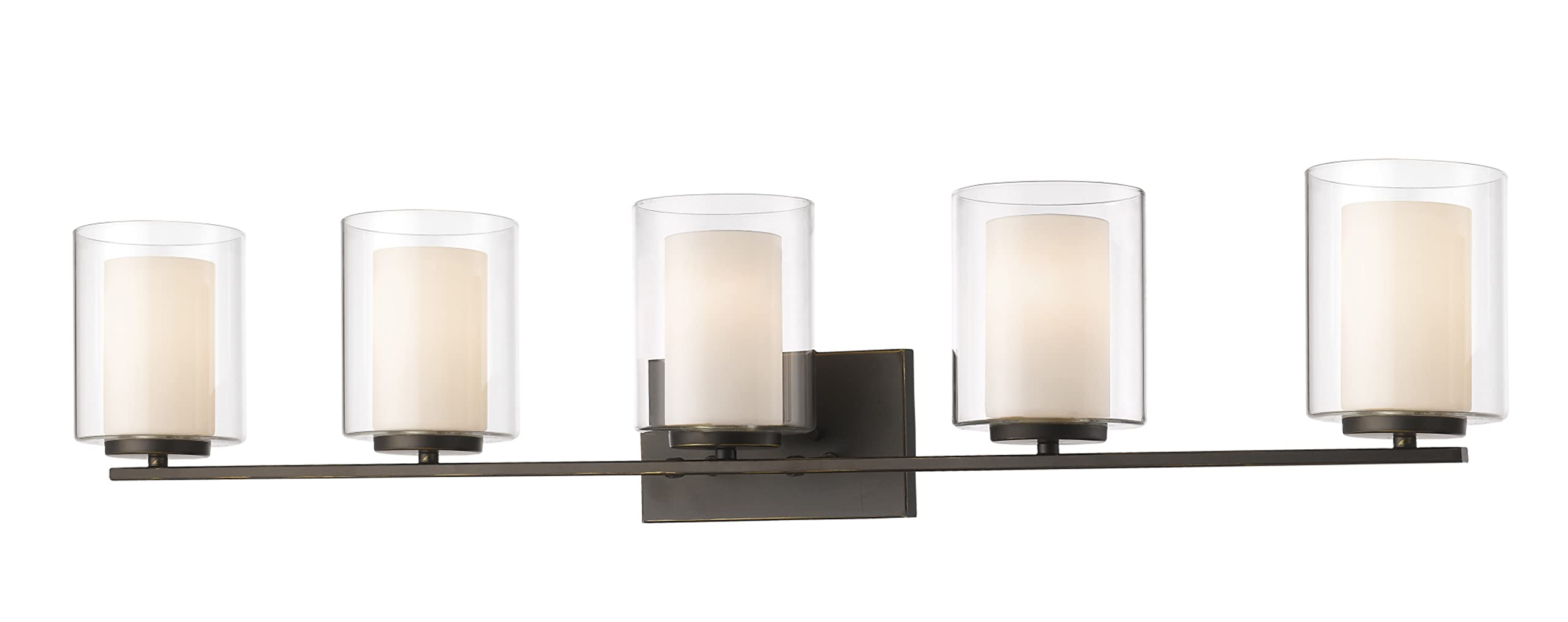 Z-Lite 426-5V-OB 5-Light Bathroom Vanity Light Fixture in Olde Bronze Finish - Perfect for Modern Bathroom, Powder Room & Dressing Area Lighting