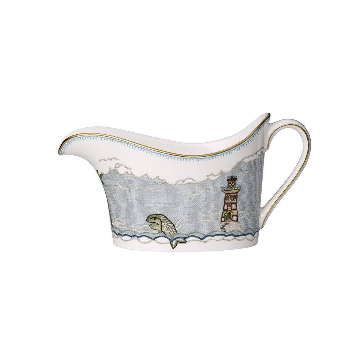 Wedgwood Sailors Farewell Sauce Boat with Stand - Elegant Gravy Boat for Dining, Entertaining & Holiday Serving - Perfect for Thanksgiving, Christmas & Special Occasions