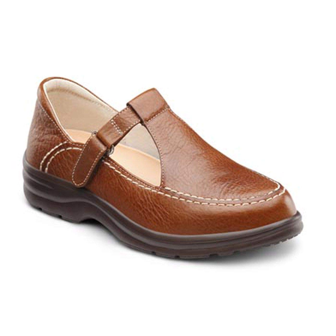 Dr. Comfort Lu Lu Mary Jane Women's Diabetic Shoes with Gel Inserts - Leather Orthopedic Dress Shoes for Swollen Feet & Arch Support - Perfect for Work, Church & Special Occasions