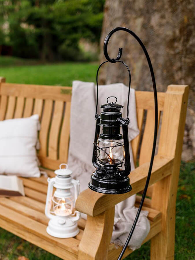 Feuerhand Hurricane 276 Lantern - Classic German Metal Oil Lamp for Outdoor Camping, Emergency Lighting & Backyard Decor