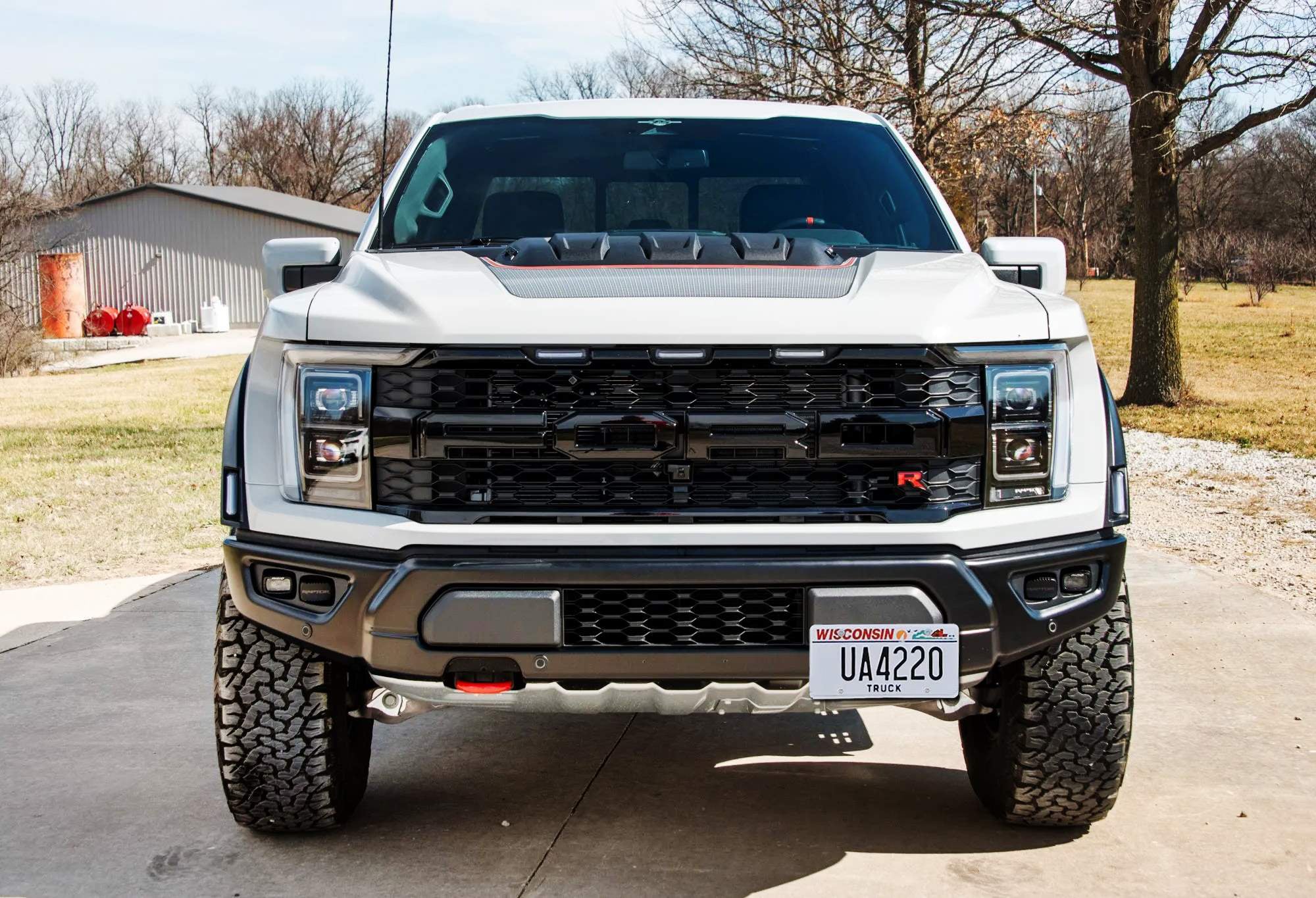 Front Tow Hook License Plate Relocation Mount Kit for 2021+ Ford F150 Raptor - Off-Road & Street Legal Compliance