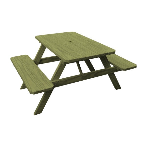 Durable Spruce Wood Picnic Table with Attached Benches - 4ft, 5ft, 6ft, 8ft Sizes for Outdoor Dining, Camping & Backyard Gatherings
