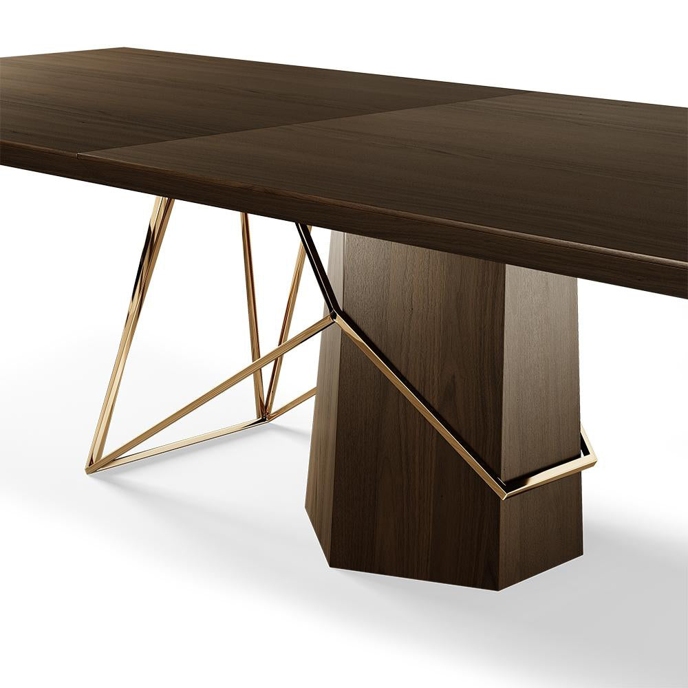 Solid Wood Designer Dining Table - Modern Farmhouse Style, Handcrafted for Family Gatherings & Dinner Parties
