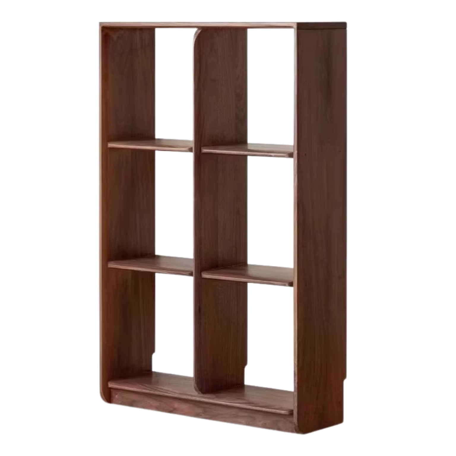 Solid Black Walnut Wood Bookshelf with Free Lattice Combination - Stylish Storage for Home Office, Living Room & Library