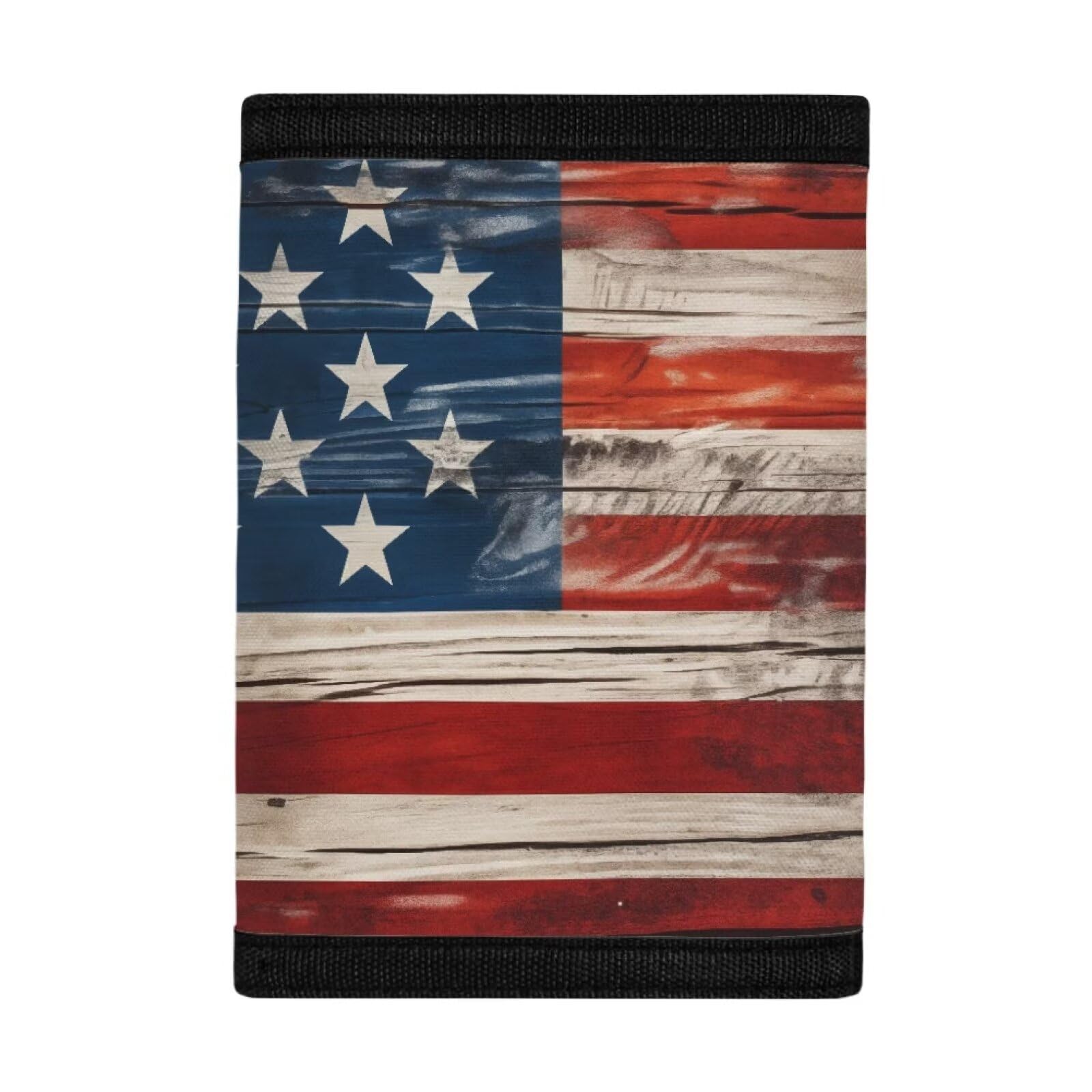 American Flag Kids Wallet for Boys & Girls - Polyester Fabric Trifold Money Bag with RFID Protection - Perfect for School, Travel & Shopping (One Size)