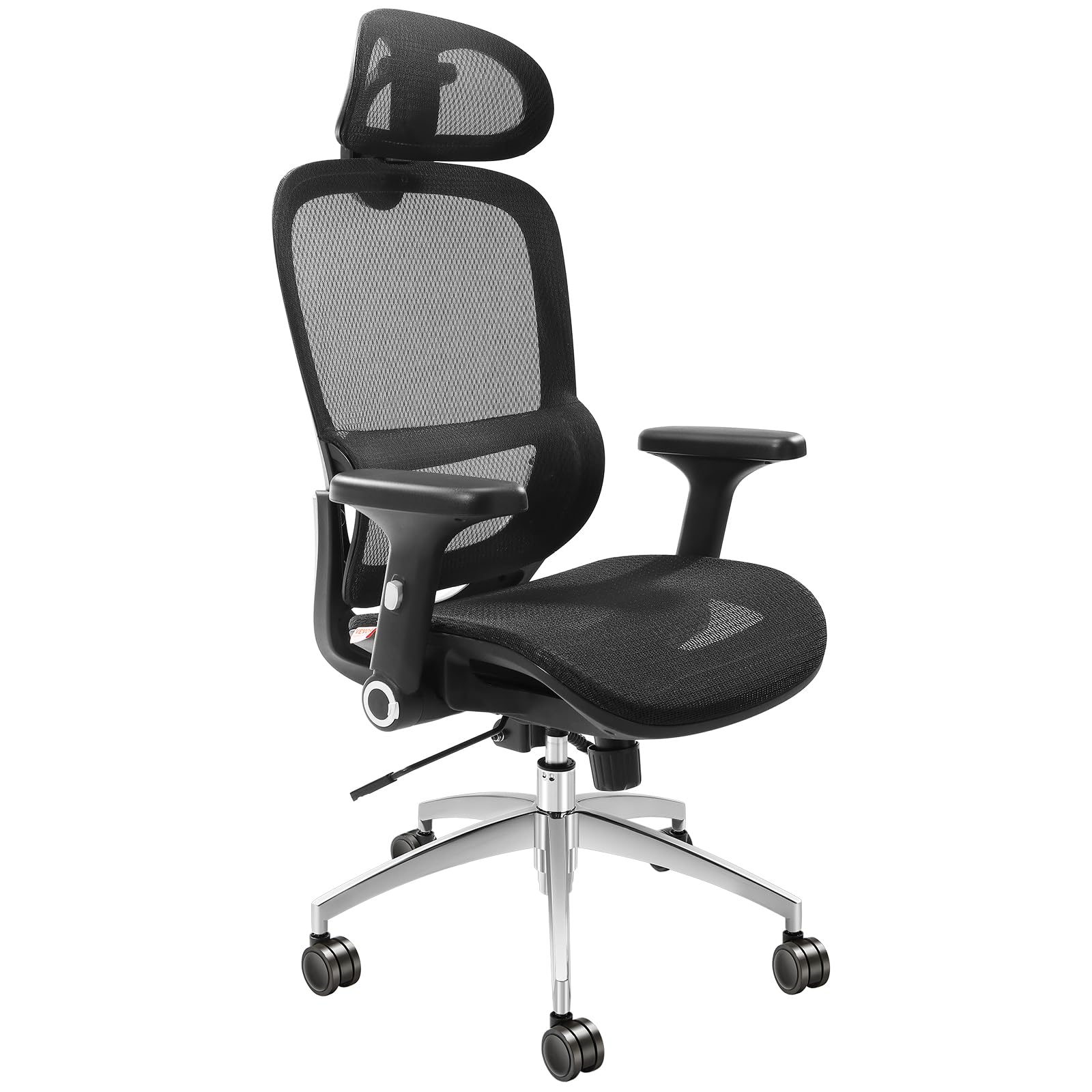 VEVOR Ergonomic Office Chair - High Back Mesh Desk Chair with Adjustable Headrest & Lumbar Support, Rolling Computer Chair for Home & Office Workspaces - Perfect for Long Hours of Comfortable Sitting