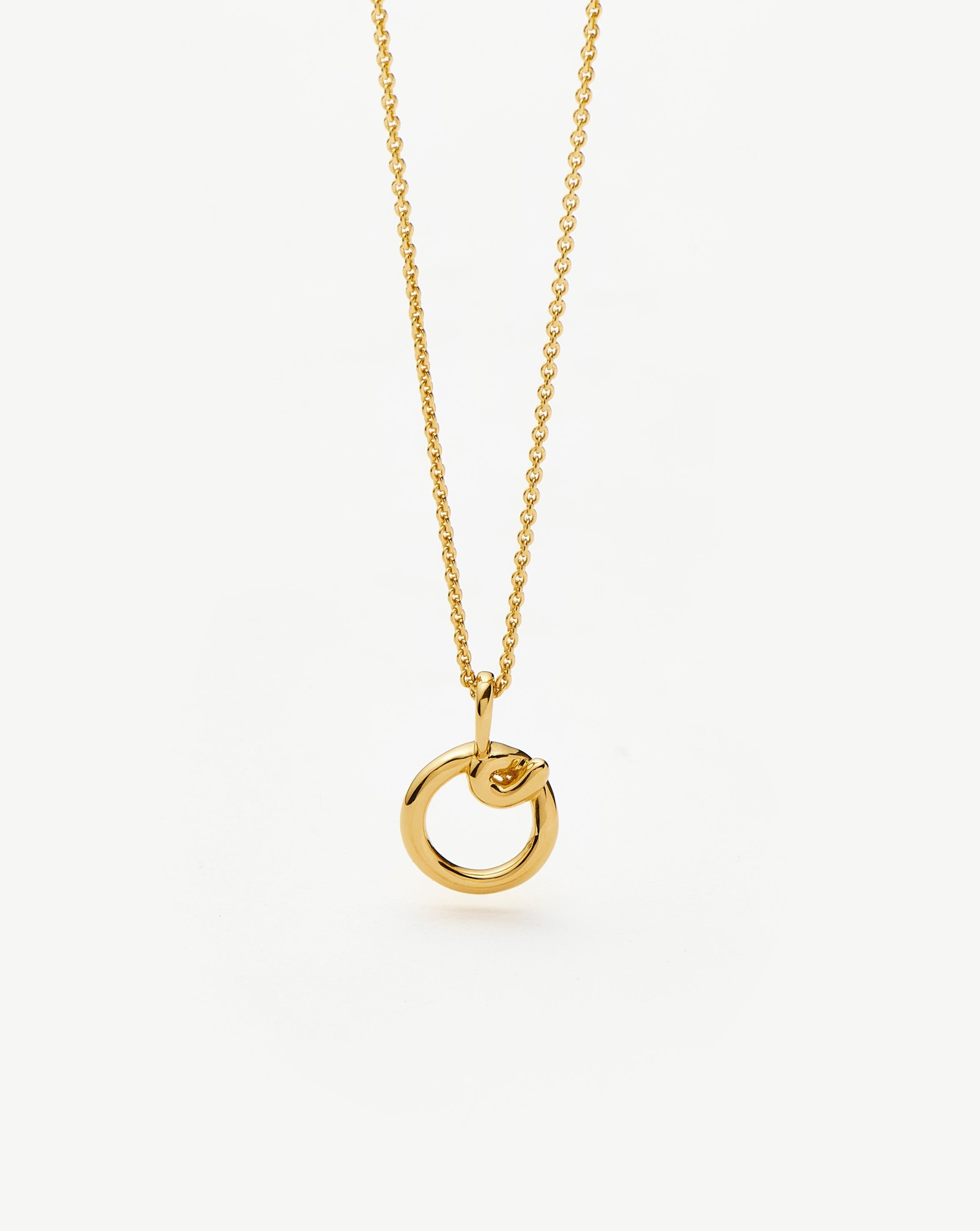 Curly Molten Mini Initial Necklace - 18k Gold Vermeil Personalized Jewelry for Women | Perfect for Gifts, Anniversaries & Everyday Wear