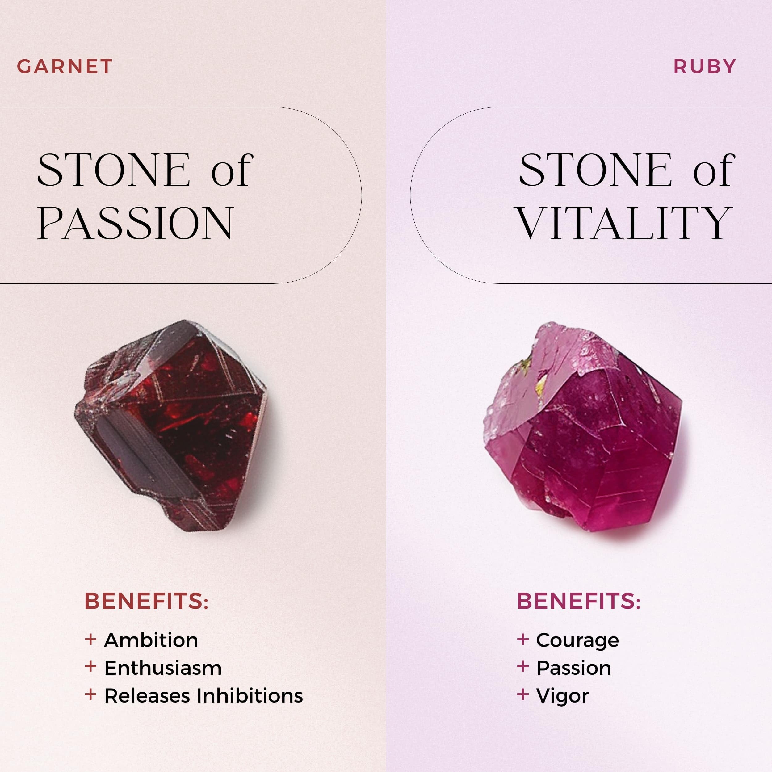 Moon Magic - Genuine Rainbow Moonstone, Ruby, Garnet, Rose Quartz, Obsidian, Amethyst & Opal Rings in 925 Sterling Silver & 18k Rose Gold - Women's Birthstone Jewelry for Everyday Wear, Gifts & Special Occasions