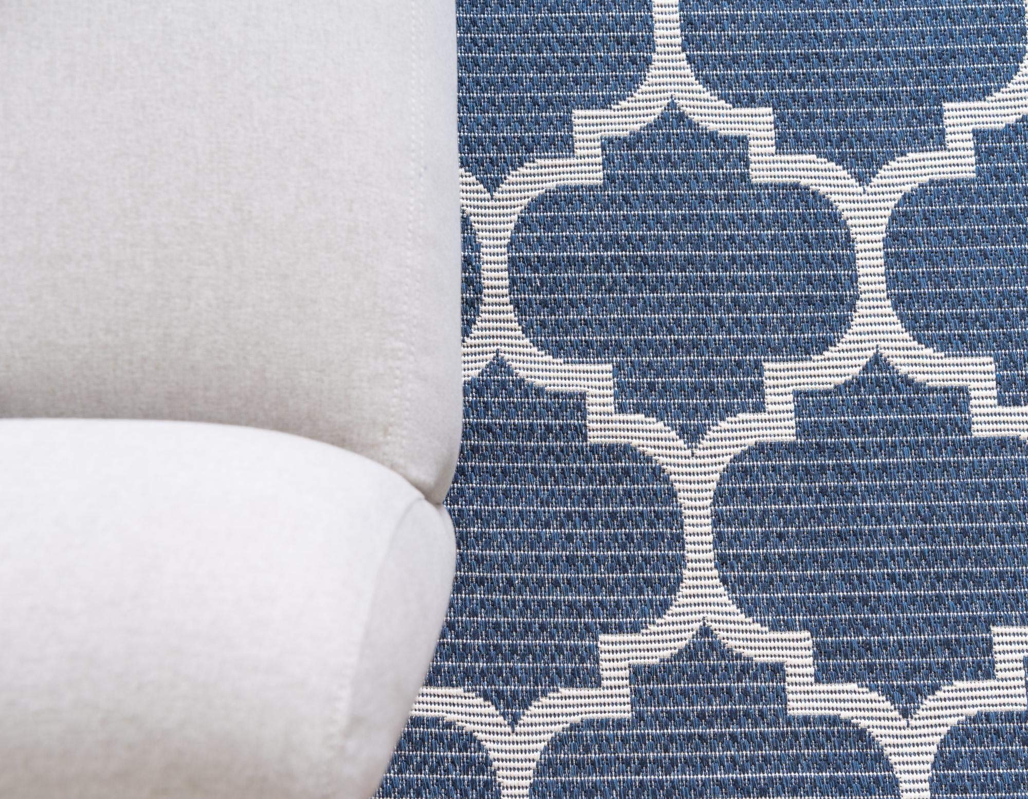 Georgia Collection 6' x 9' Navy Blue Flatweave Rug - Soft Modern Area Rug for Living Room, Dining Room & Open Floor Plans | Durable & Stylish Home Decor