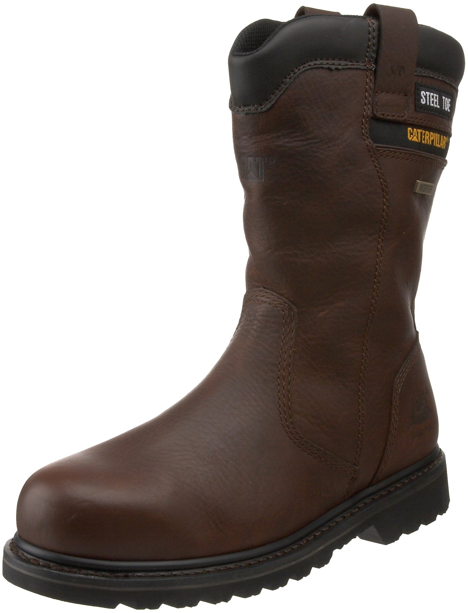 Cat Footwear Men's Elkhart WP SD W Plate Pull On Work Boot - Waterproof Steel Toe for Construction & Outdoor Work