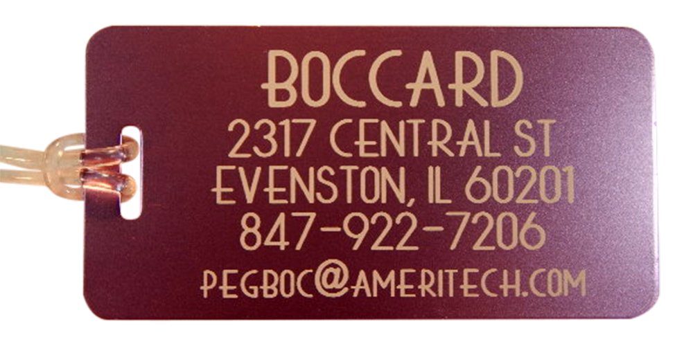 Custom Engraved Jumbo Aluminum Luggage Tags (5-Pack) - Front & Back Personalization, Pink - Perfect for Travel, Suitcases & Backpacks