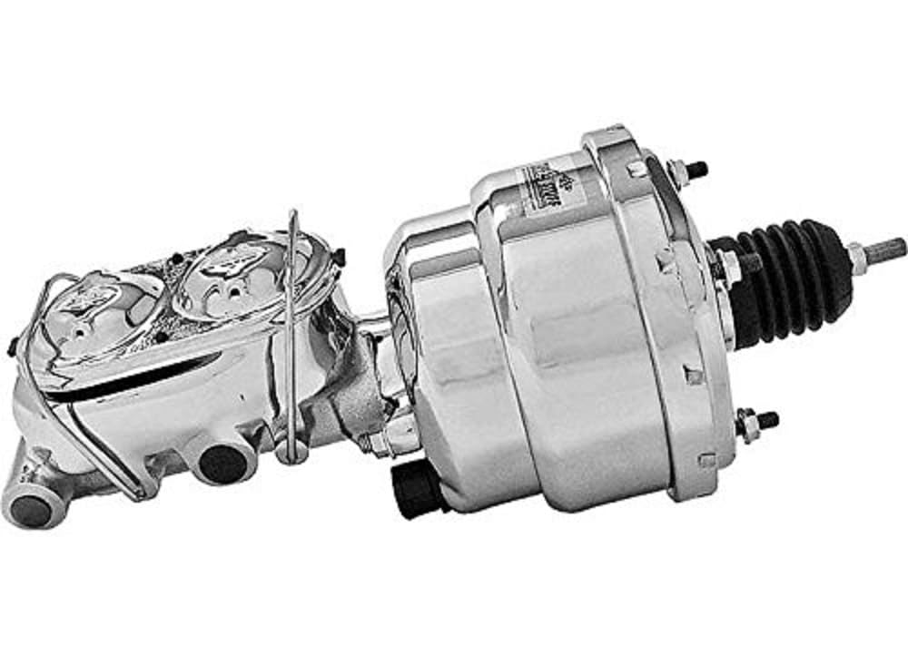 Tuff Stuff 2122NA 7 Inch Chrome Brake Booster with 2071NA Master Cylinder - High Performance Brake System for Classic Cars & Hot Rods - Perfect for Restoration Projects & Automotive Upgrades