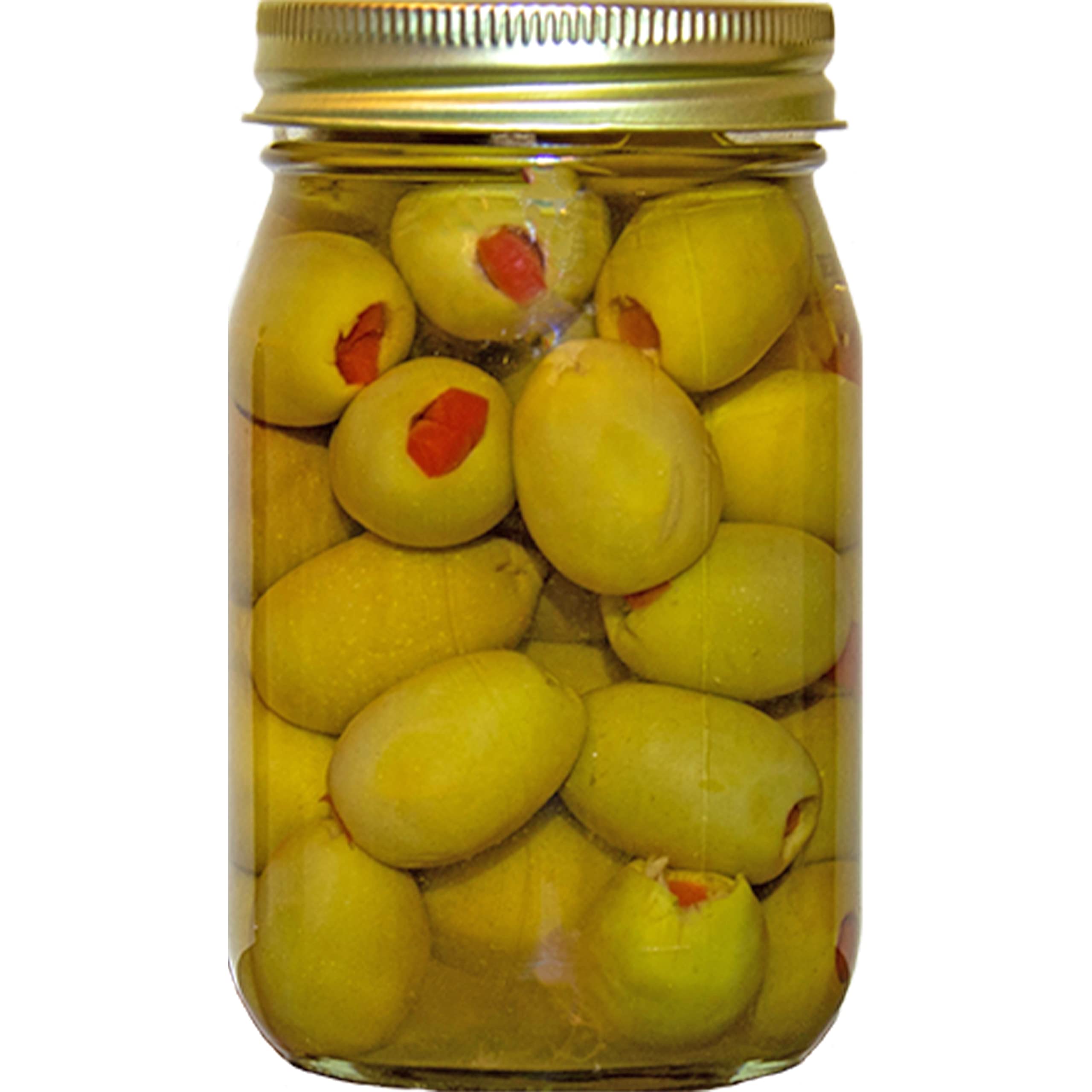 Large Stuffed Olives - Sun Dried Tomato Filled | 2 Pack 16 oz Jars | Gourmet Appetizers, Charcuterie Boards & Mediterranean Recipes